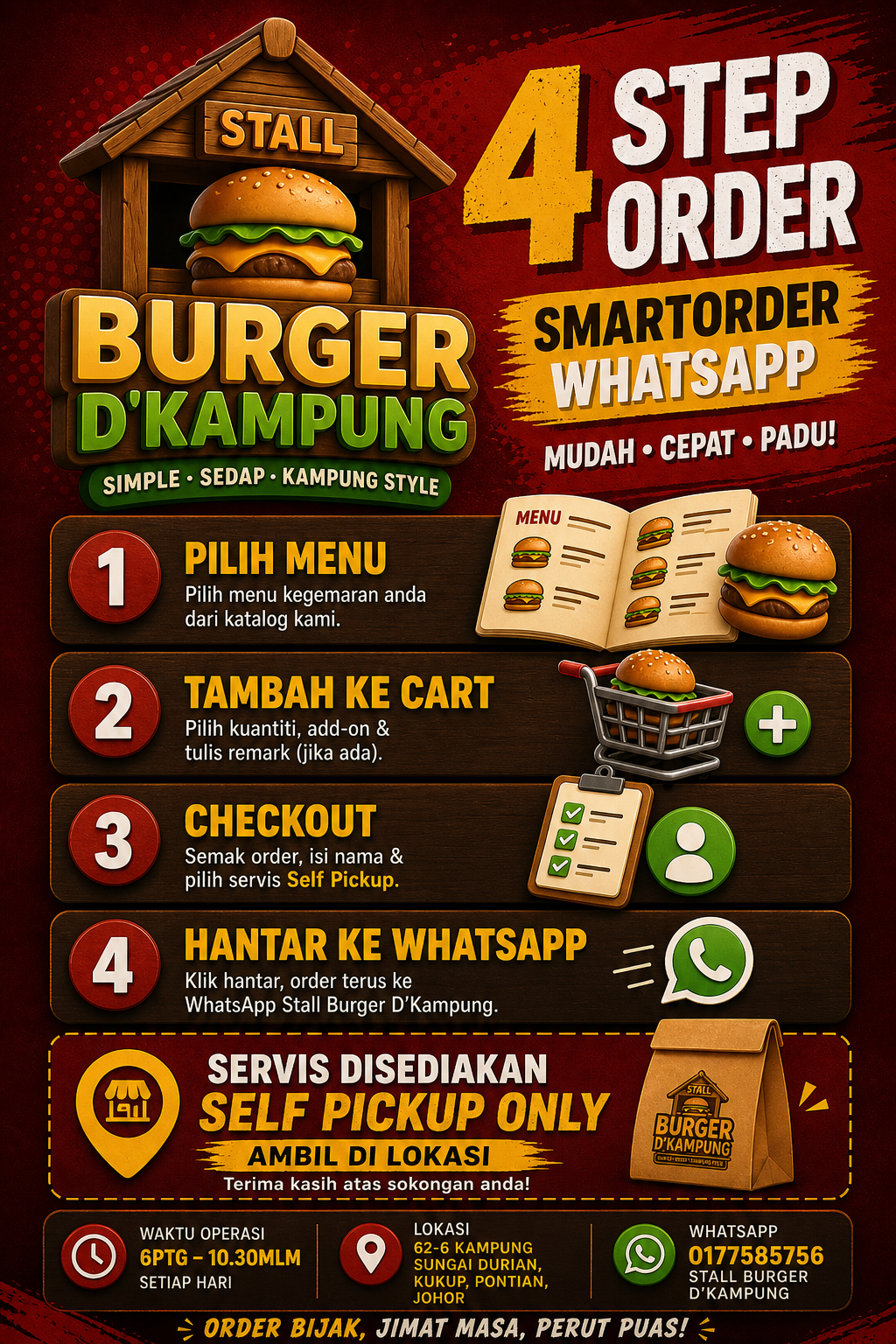 Cara Order Mamat Burger
